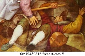 The Parable Of The Blind Detail Art Print - The Parable Of The Blind. Detail