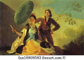 Francisco De Goya Y Lucientes Art Print - The Parasol
