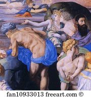 Appointment Art Print - The Passage Of The Red Sea And Moses Appointing Joshua. Detail