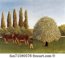 Pasture Art Print - The Pasture. / L'herbage