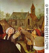 The Peasant Dance Art Print - The Peasant Dance. Detail