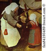 The Peasant Dance Detail Art Print - The Peasant Dance. Detail