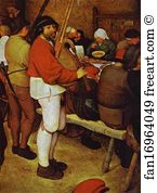 The Peasant Wedding Detail Art Print - The Peasant Wedding. Detail