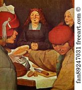 The Peasant Wedding Detail Art Print - The Peasant Wedding. Detail