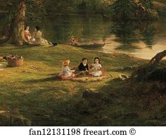 7 8 Art Print - The Pic-Nic. Detail