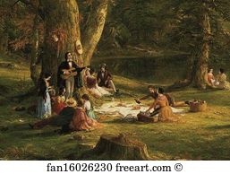 7 8 Art Print - The Pic-Nic. Detail