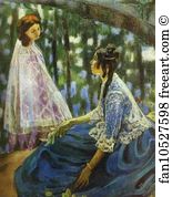 1902 Tempera On Canvas The Tretyakov Gallery Art Print - The Pool. Detail