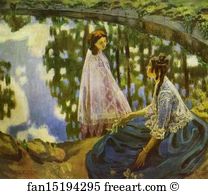 1902 Tempera On Canvas The Tretyakov Gallery Art Print - The Pool