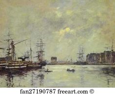 Havre Art Print - The Port Of Ke Havre (Dock Of La Barre)