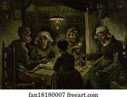 Potatoes Art Print - The Potato Eaters