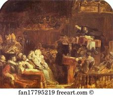 Sir David Wilkie Art Print - The Preaching Of John Knox Before The Lords Of Congregation, 10 June 1559