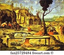 Meditation Art Print - The Preparation For The Entombment Of Christ (Meditation On The Dead Christ)