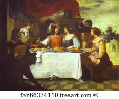 Courtesan Art Print - The Prodigal Son Feasting With Courtesans