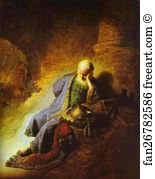 Mourning Art Print - The Prophet Jeremiah Mourning Over The Destruction Of Jerusalem