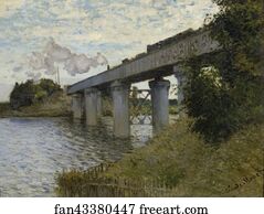 The Argenteuil Bridge Art Print - The Railroad Bridge In Argenteuil