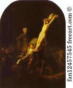 Raising Art Print - The Raising Of The Cross