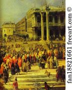 Reception Art Print - The Reception Of The French Ambassador In Venice. Detail