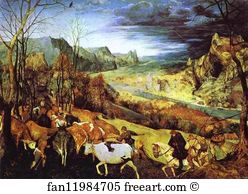 November Art Print - The Return Of The Herd (November)