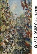 1878 Art Print - The Rue Montorgueil In Paris. Celebration Of June 30, 1878