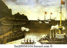 Oil On Oilcloth Private Collection Art Print - The Russian-Japanese War