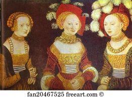 Saxon Art Print - The Saxon Princesses (Sibyl, Emilia And Sidonia Of Saxe)
