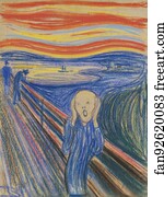 1895 Art Print - The Scream, 1895 Pastel