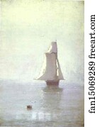 Arkhip Kuinji Art Print - The Sea With A Sailing-Ship