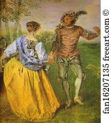 Schloss Charlottenburg Art Print - The Shepherds. Detail