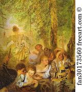 1717 19 Art Print - The Shepherds. Detail