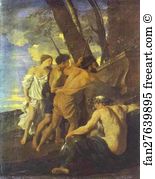 Arcadia Art Print - The Shepherds Of Arcadia