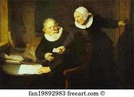 Griet Art Print - The Shipbuilder Jan Rijcksen And His Wife Griet Jans
