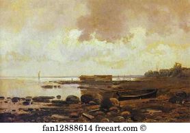 Cloudy Art Print - The Shore. Cloudy Day