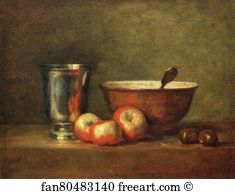 Oil On Canvas 33 X 41 Cm Louvre Art Print - The Silver Goblet