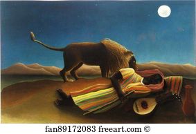 The Sleeping Gypsy Art Print - The Sleeping Gypsy