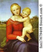 1505 Oil On Wood Art Print - The Small Cowper Madonna