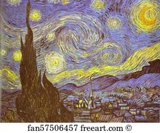 Ny Art Print - The Starry Night. Saint-Rémy