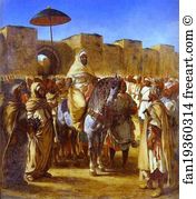 Eugene Delacroix Art Print - The Sultan Of Morocco And His Entourage