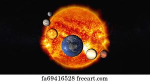 solar system planets up blood