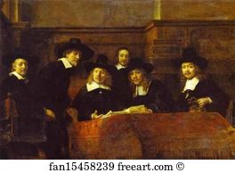 Rembrandt Harmenszoon Van Rijn Art Print - The Syndics Of The Clothmakers' Guild (The Staalmeesters)