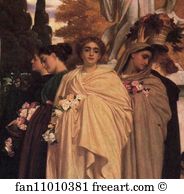 Wild Animal Art Print - The Syracusan Bride Leading Wild Animals In Procession To The Temple Of Diana. Detail