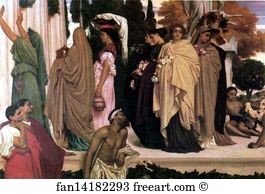 Animal Art Print - The Syracusan Bride Leading Wild Animals In Procession To The Temple Of Diana. Detail