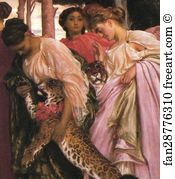 Animals Art Print - The Syracusan Bride Leading Wild Animals In Procession To The Temple Of Diana. Detail