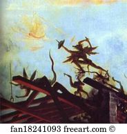 The Temptation Of St Anthony Art Print - The Temptation Of St. Anthony. Detail
