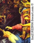 The Temptation Of St Anthony Detail Art Print - The Temptation Of St. Anthony. Detail