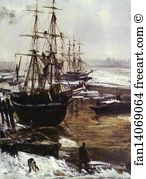 Thames Art Print - The Thames In Ice