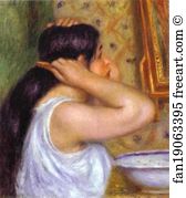 The Toilette Art Print - The Toilette; Woman Combing Her Hair