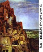 The Tower Of Babel Detail Art Print - The Tower Of Babel. Detail