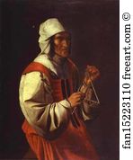 Copy Of A Lost Original Art Print - The Triangle Player
