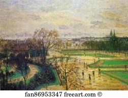 Tuileries Art Print - The Tuileries Gardens In Rain