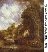 1835 Art Print - The Valley Farm